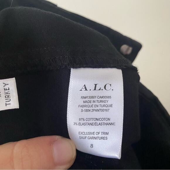 A.L.C. | Kerrigan Lace-up Skinny Leg Twill Ankle Pants Edgy Black Size 8 NWT - Picture 13 of 13